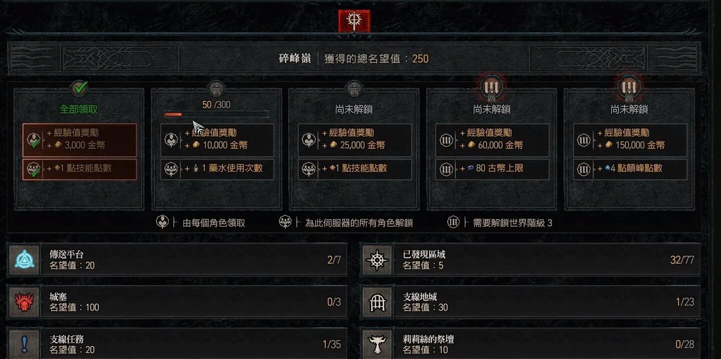 暗黑4声望页面怎么打开 暗黑4声望页面怎么打开