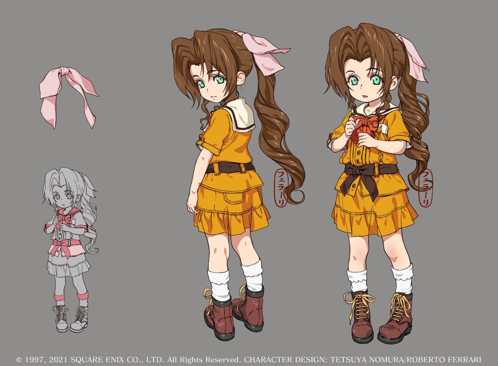 《最终幻想7：重制版》幼年爱丽丝早期设定图公布
